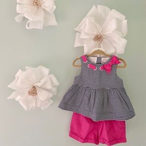 Janie and Jack “Sail Away” top & short set 18-24M